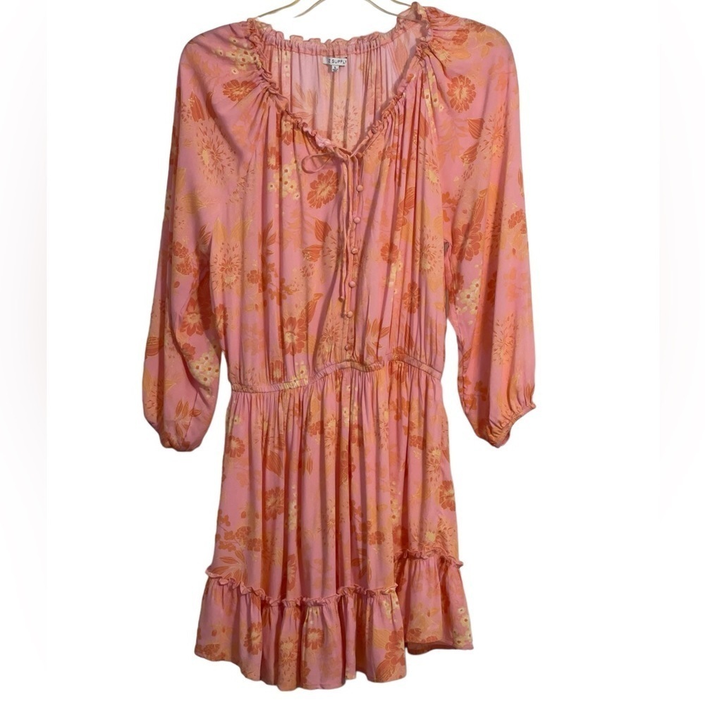 Z Supply Montecito Floral Dress In Sunkist Floral. Size Large GUC - Picture 2 of 14